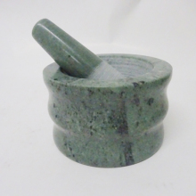 Natural Green Stone Mortar With Pestle