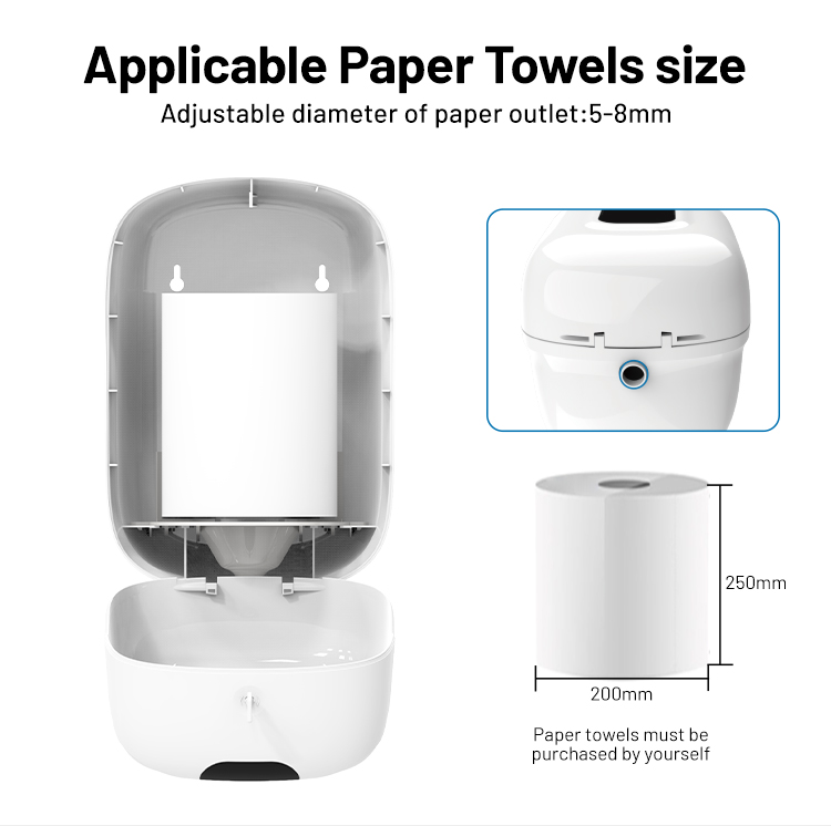 FQ-005 Large capacity ABS refillable paper towel dispenser wall mounted round roll paper dispenser bathroom paper dispenser