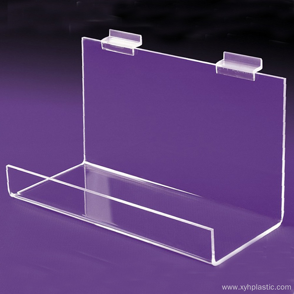 Large Clear Acrylic Shelf for Slatwall Custom