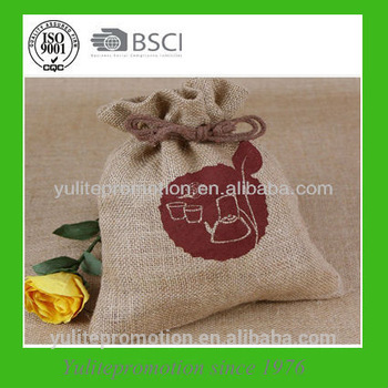 varied drawstring jute gift package bag