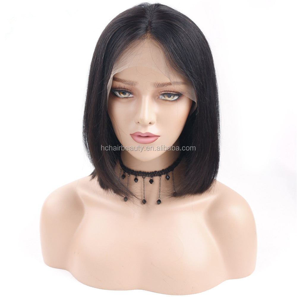 New Arrival Cheap Brazilian Human Hair 4*4 Lace Closure Wig  Free Shipping Short Bob Wigs