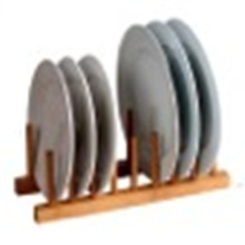Natrual Bamboo & Wooden Plate Rack for Kitchen Implement