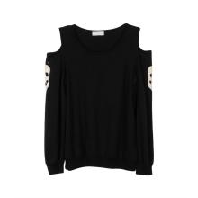Women's O Neck Off-The-Shoulder Long Sleeve T-shirt
