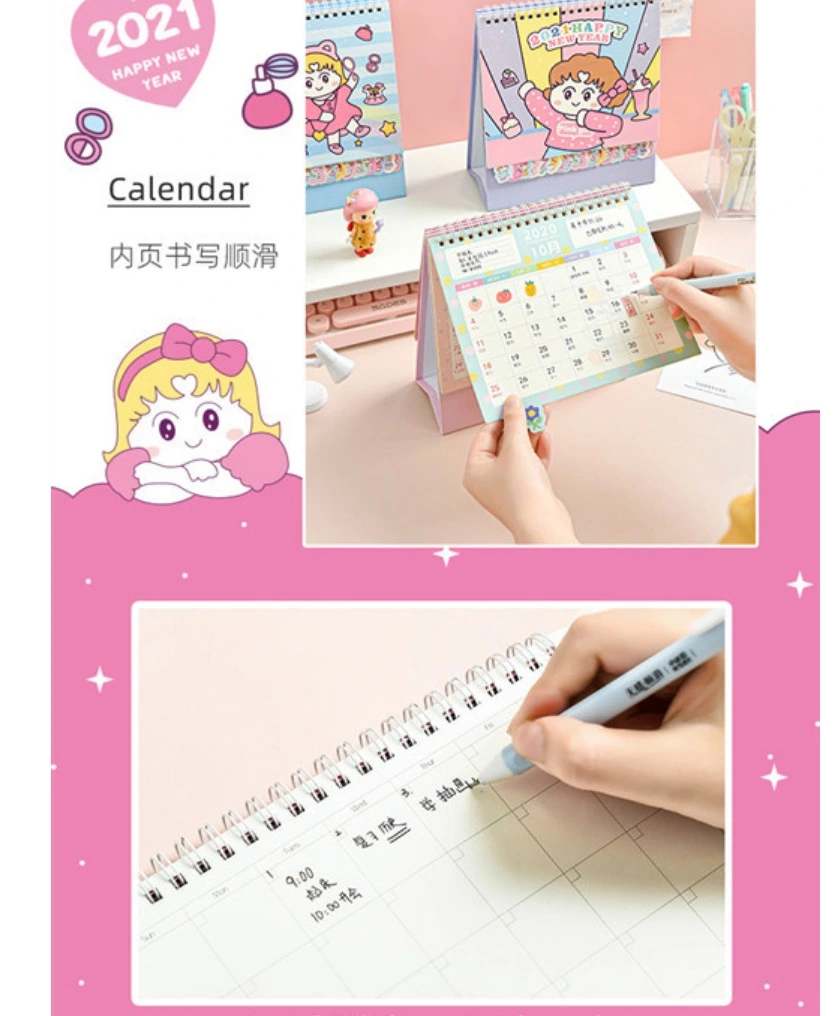 A4 Size Lovely Cartoon Desk Calendar