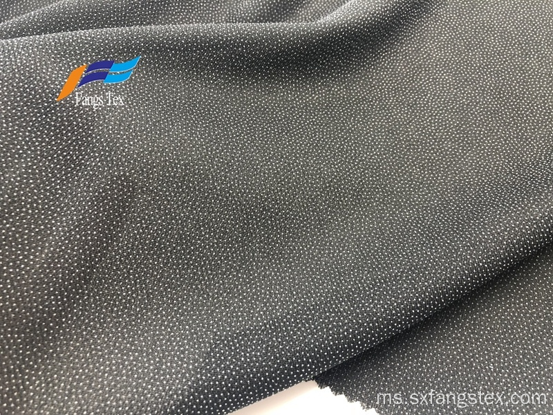 Jacquard Dots Polyester Linings Fabric Abaya Black Adhesive