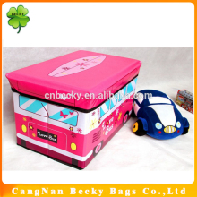 Colored printing folded leather storage box