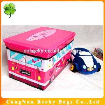 Colored printing folded leather storage box