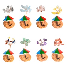 Raw Stone Raw Stone Copper Tree Beach Umbrellas Base Ornament