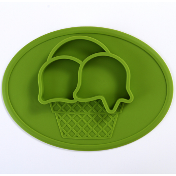 Custom Baby Ice Cream Shaped Silicone Plates