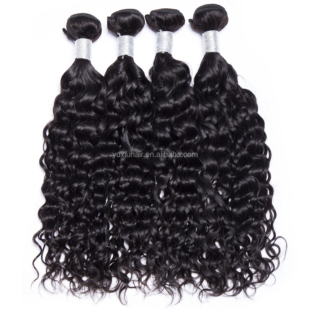 Brazilian Water Wave Hair Bundles 100% Human Hair Weaving  Bundle Deals Remy Hair Extension Natural Color