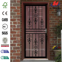 108 Series Black Hinge Left Flower Security Door