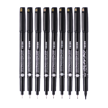 Artist Pen with Various Tip Sizes 0.05,0.1,0.2,0.3,0.4,0.5,0.7,0.8 - Waterproof Drawing Pen