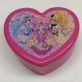 Plastic heart shaped jewelry box with mirror