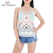 Embroidered Sequin and Beads Tank Tops