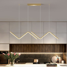 Nordic Art Light Luxury Geometric Lines Dining Room Pendant Lighting