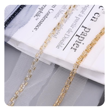 White Beaded Lace Trim with Rhinestones for Dresses