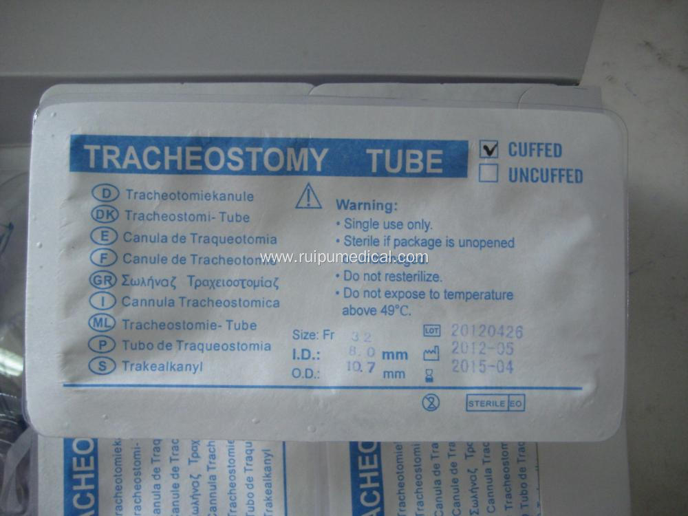 Surgical Disposable PVC Sterile Tracheotomy Tube With Cuff