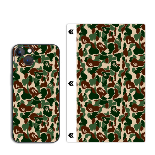 Blue Flower Pattern Sticker Mobile Skin Protector