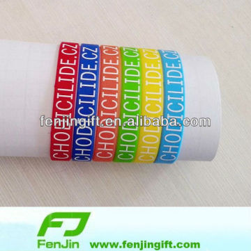 colorful cheap custom printing silicone bracelet