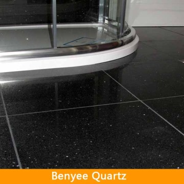 Black sparkle quartz floor tile decorative mirror tile