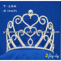 Cheap 4 Inch Heart Rhinestone Pageant Crowns
