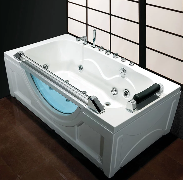 Whirlpool Tub With Surround Corner Drain Bath Shower Tub Combo