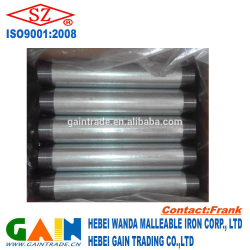 G.I NIPPLE/Galvanized iron barrel nipple BS ,NPT Thread