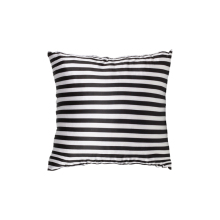 PURELY BLACK & WHITE Polyester Striped Style Cushion Cover
