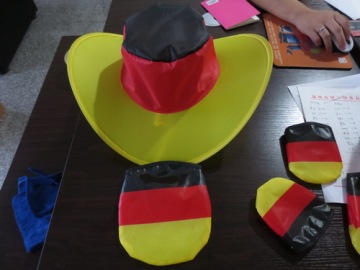 Custom Budget Polyester Folding Flag Caps W/ Pouch