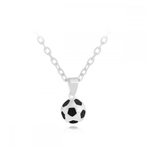 Sport Jewelry Stainless Steel Soccer Necklace for Men and Women Football Charm Pendant with Chain