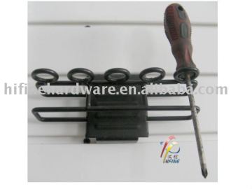 slatwall screwdriver holder for garage storage system