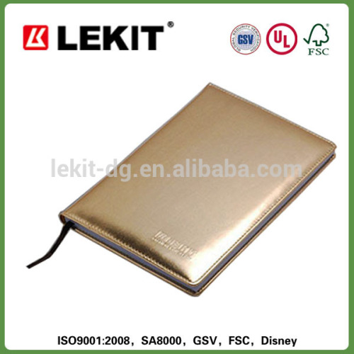 Shiny silvery PU cover rugged notebook