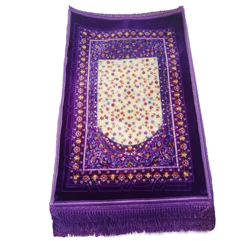 Popular Portable Tapis Folding Floor Karpet Muslim Prayer Rug Pocket Prayer Mat