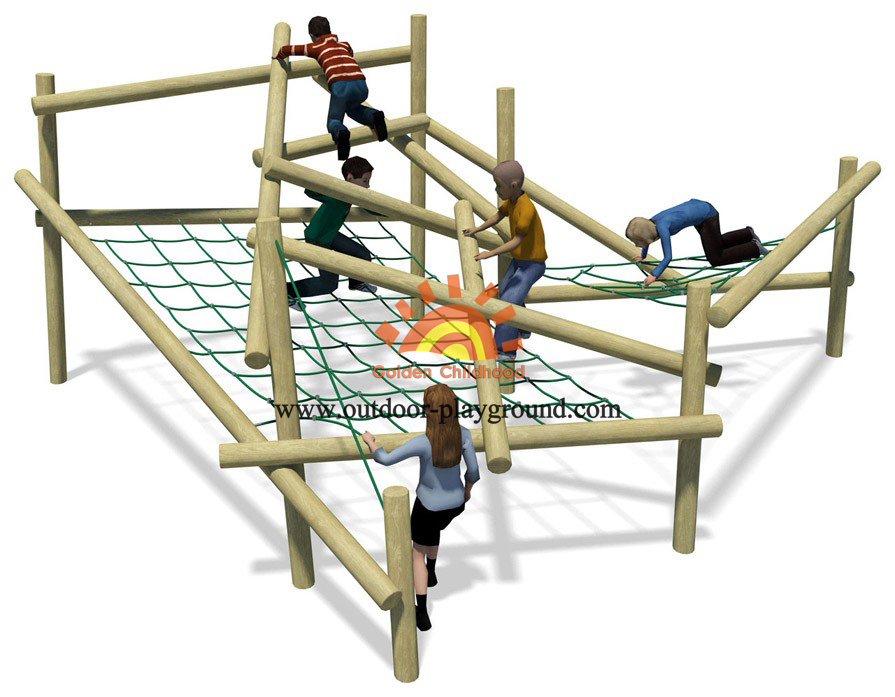 playground climbing net structure on playground