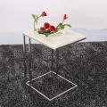 Soggiorno semplice marmo quadrato piccolo tavolino