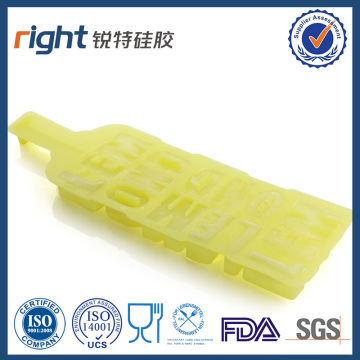 Promotion Bottle Shaped silicone alphabet letter ice cube tray
