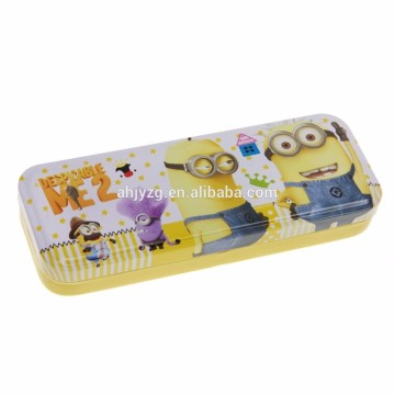 Black mini tin pencil boxes used for kids birthday gift