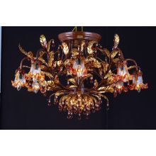 Traditional Flower Iron Crystal Hotel Pendant Lamp (cos9239)