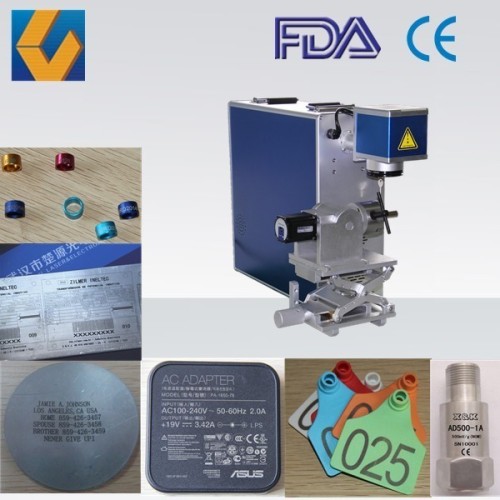 Rotary Attachment 10W/20W/30W/50W Fiber Laser Marking Machine with FDA CE Certification