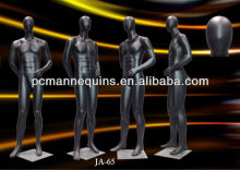 Fiberglass Strong Male Mannequins With Black Color