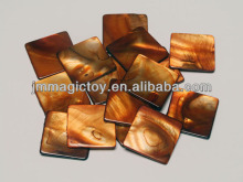 SA026 DIY Brown Square Decorative Raw Sea Shell