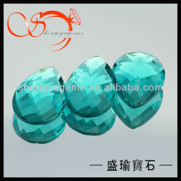 decorative light green colour glass bead(GLPS0013-12x16mmLgreen)