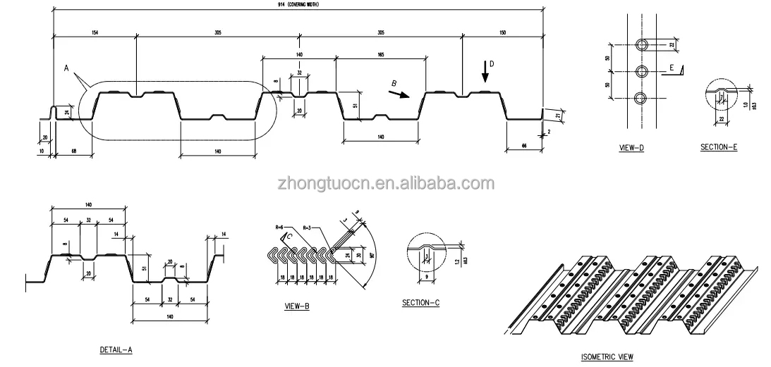 Steel Deck Roll Forming Machine Floor Tile Decking Making Machine