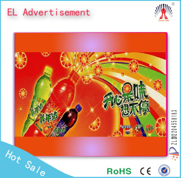 a3 el panel poster /ccfl light panel advertisment/el advertisment lighting