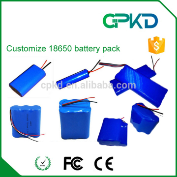 4pcs 18650 battery pack,customized lithium ion battery pack for tools