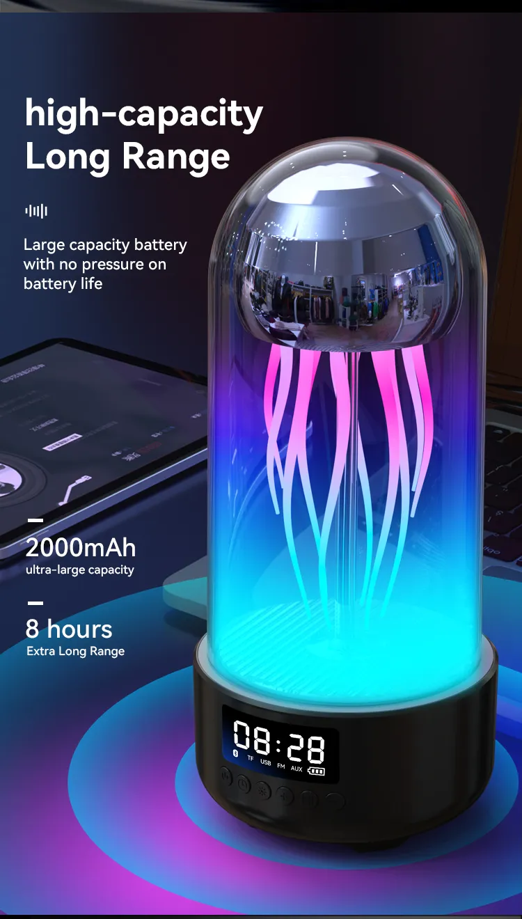 Intelligent Wireless Bluetooth Speaker, Colorful Breathing Light, Portable Intelligent