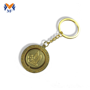 Enamel metal challenge coin keychain holder