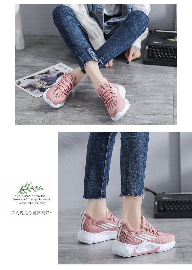 Amazon Hot Sell Women Shoes Fashion Trend Casual Shoes 2021 Summer New Style Flying Woven Breathable Fashion Sports Shoes