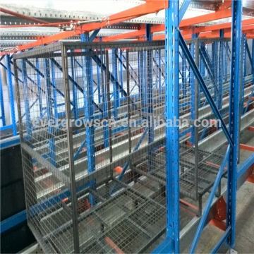Efficiency warehouse storage rack radio shuttle rack with top level shuttles