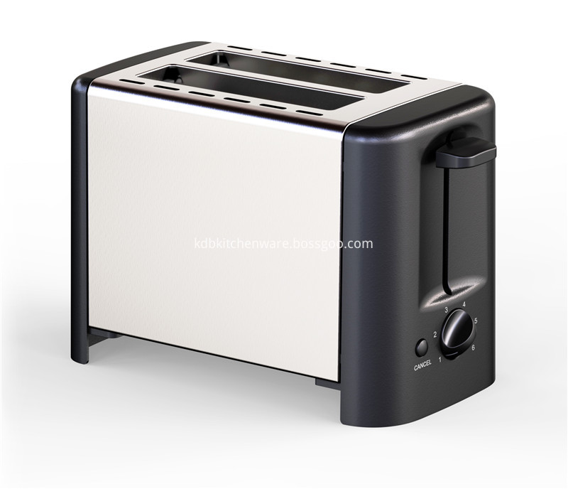 Reheat Toaster Stainless Steel Metal Wall 2 Slice Electric Bread Toaster for Home Appliance